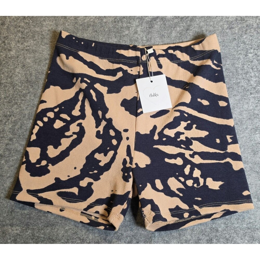 Adika Women’s Small Abstract Animal Print Biker Shorts High Waist NWT